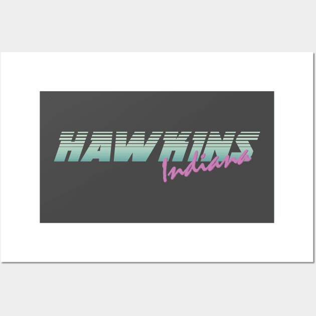 Stranger Things - Hawkins Indiana Wall Art by Dopamine Creative